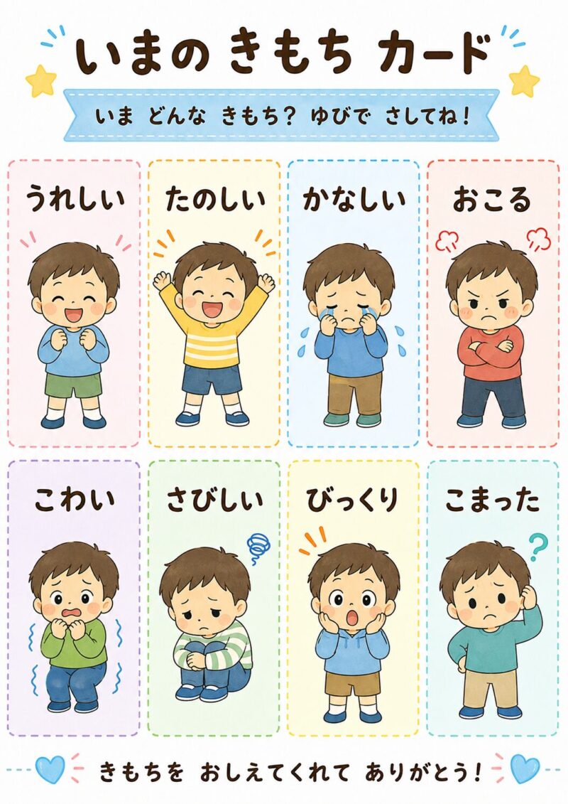 いまの きもちカード（男の子版）