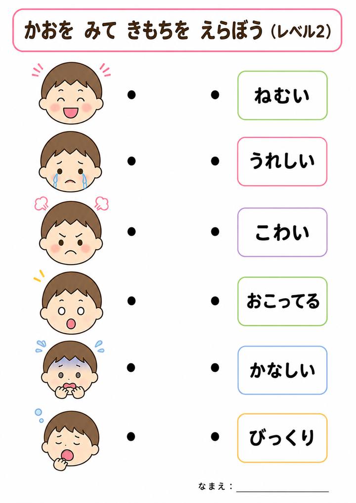 きもちとからだをむすぶプリント